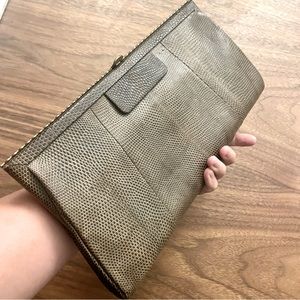 Vintage leather clutch